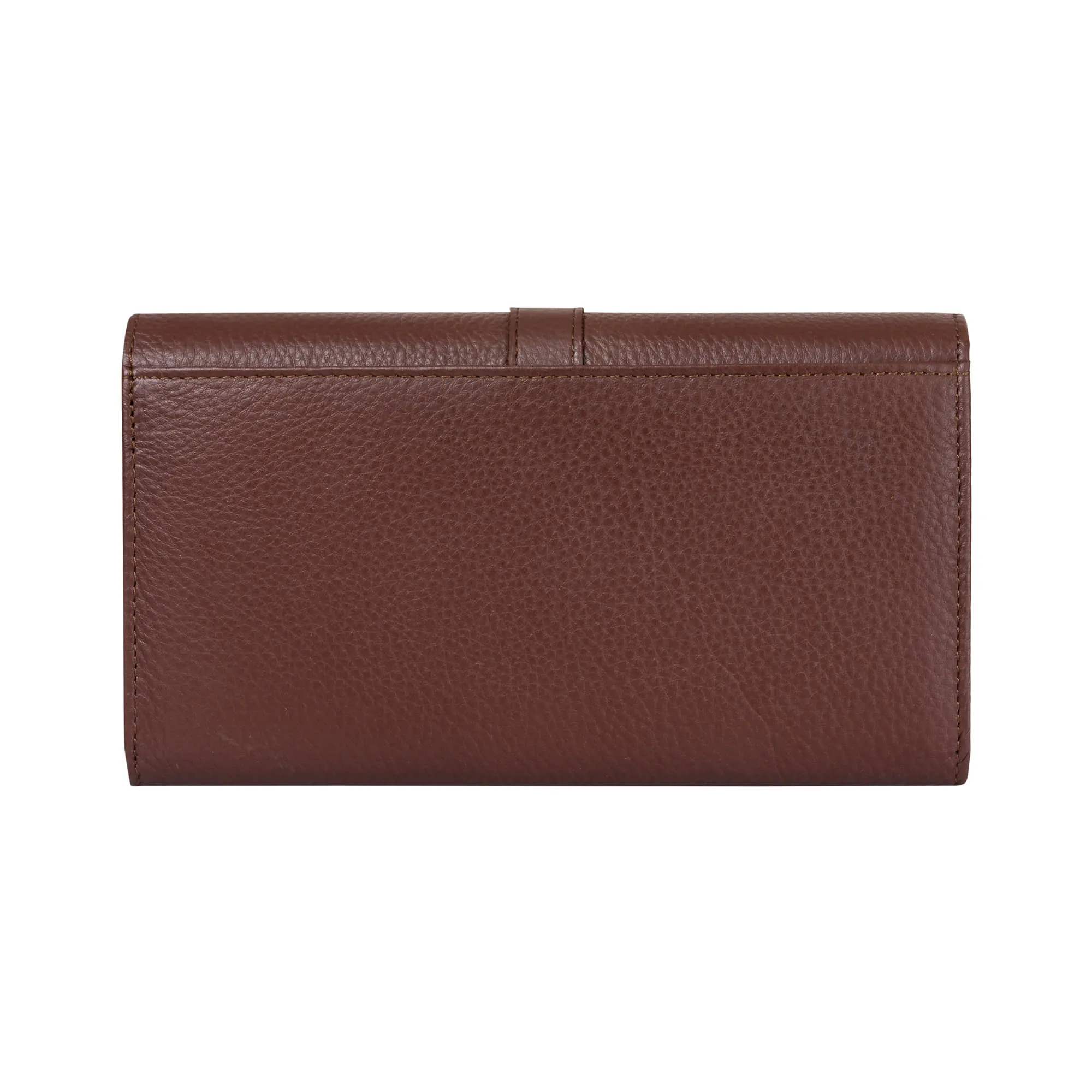 391105 Double Fold Clutch Wallet in Brown Full Grain Leather | Style n Craft