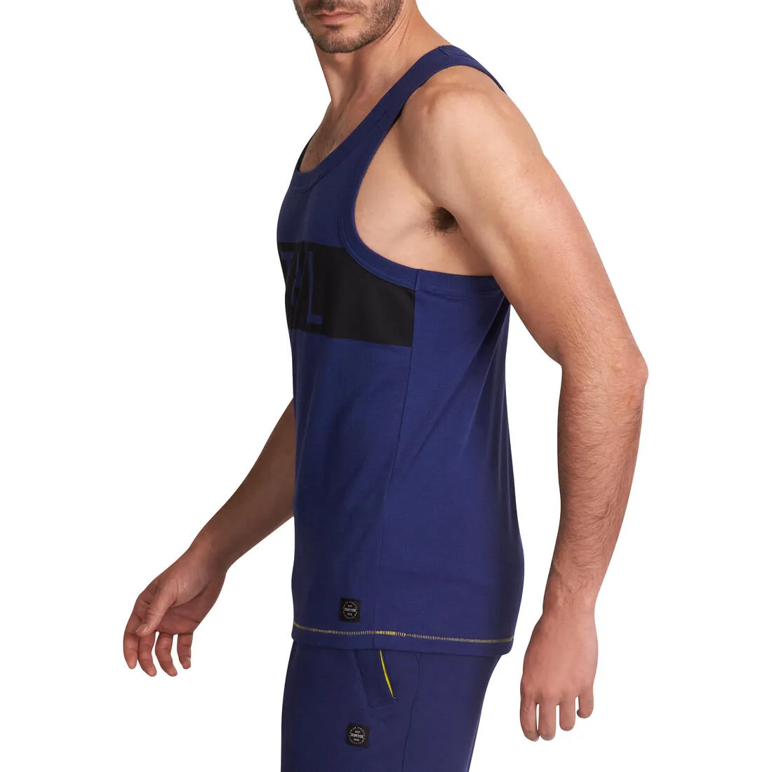 Active Team Regular-Fit Micro-Perforated Fitness Tank Top - Dark Blue
