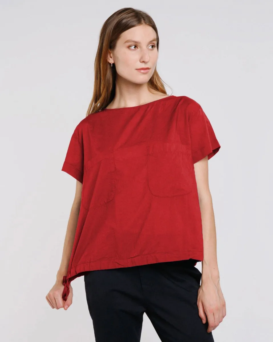 Amici Drawstring Hem Woven Tee