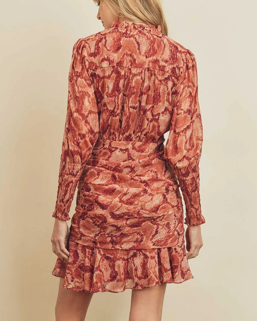 Bask in the Sun Ruched Mini Dress