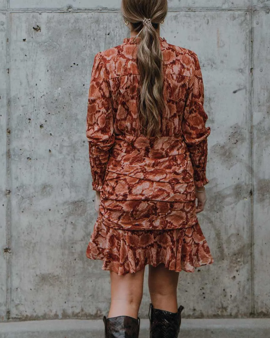 Bask in the Sun Ruched Mini Dress
