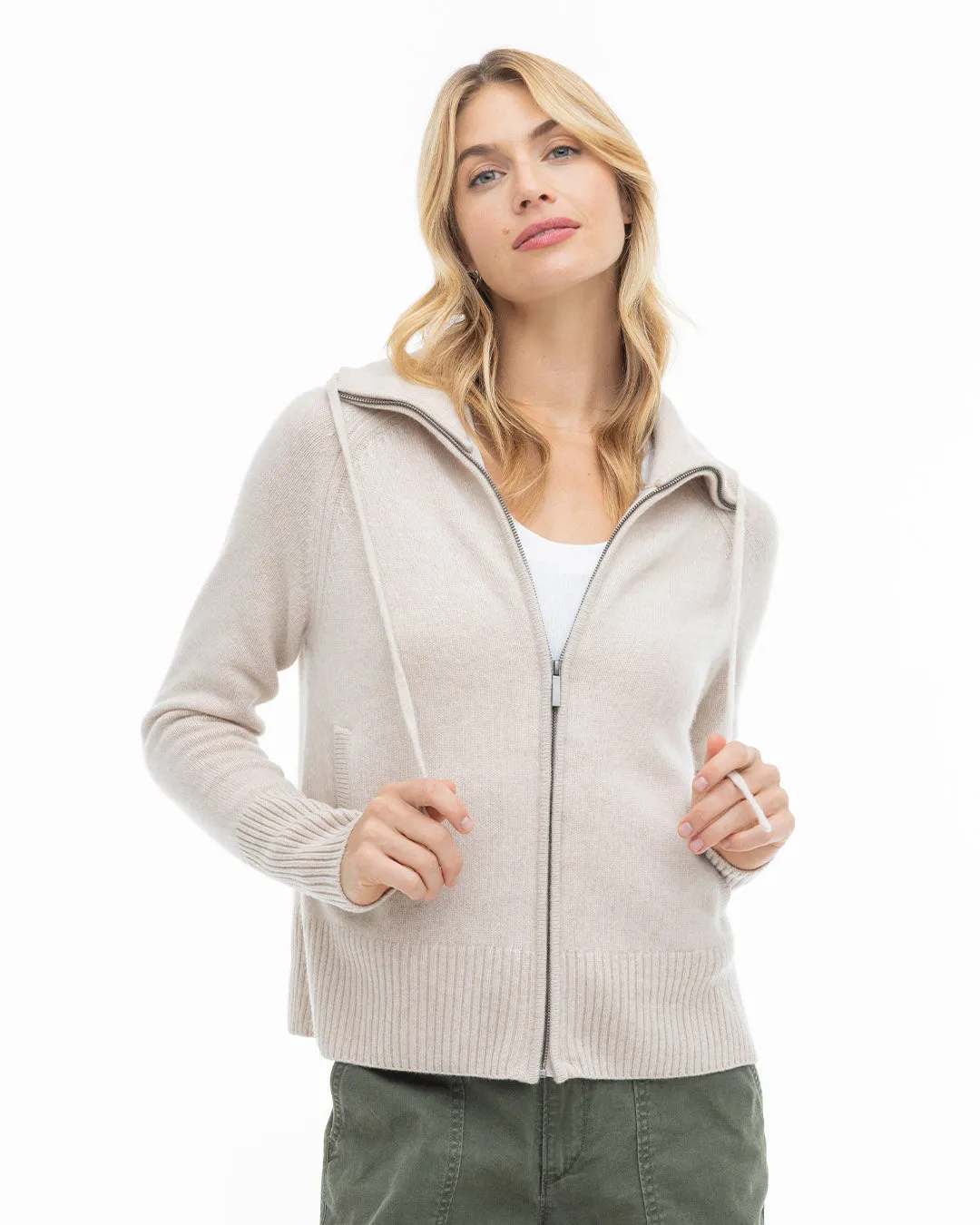 Cashmere Drawstring Cardigan