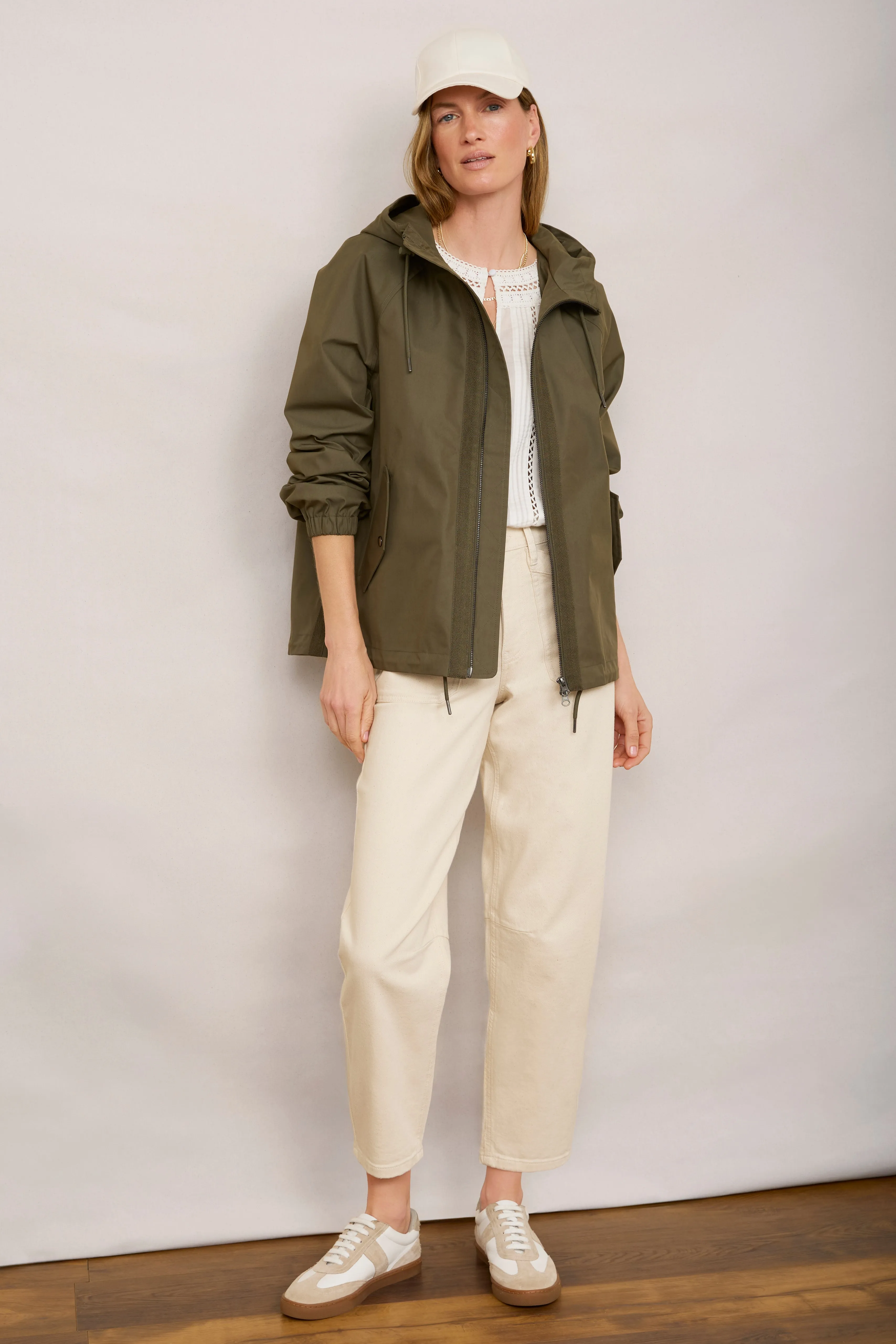 Colette Waterproof Rain Jacket - Olive Green