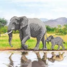 Craft Buddy "Elephant" Crystal Art Card Kit