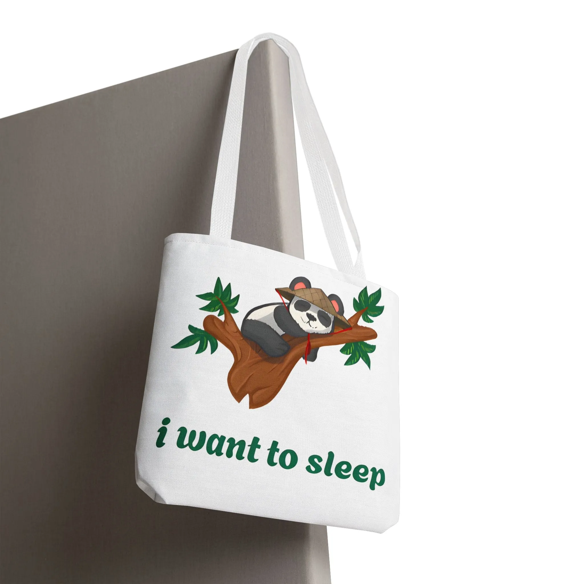 Cute Funny Panda Tote Bag - "Monday Again" Design - Perfect for Animal Lovers