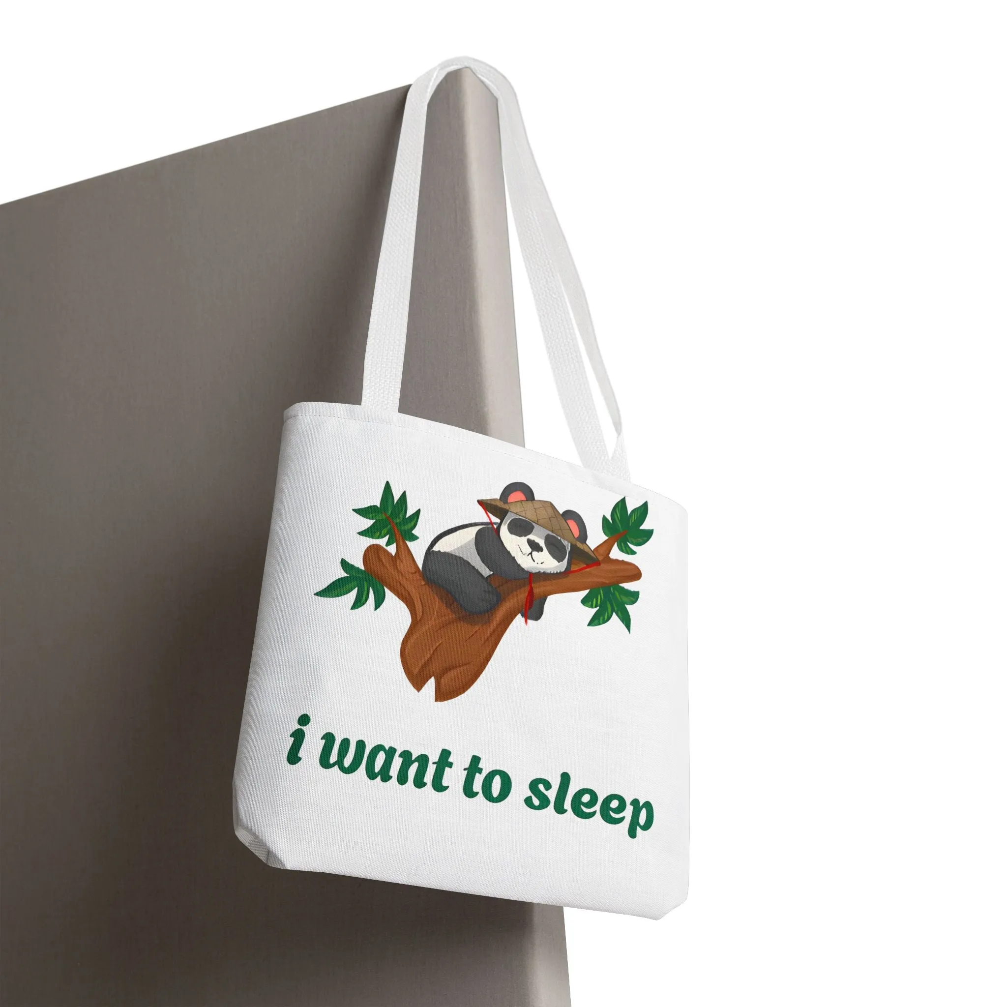 Cute Funny Panda Tote Bag - "Monday Again" Design - Perfect for Animal Lovers