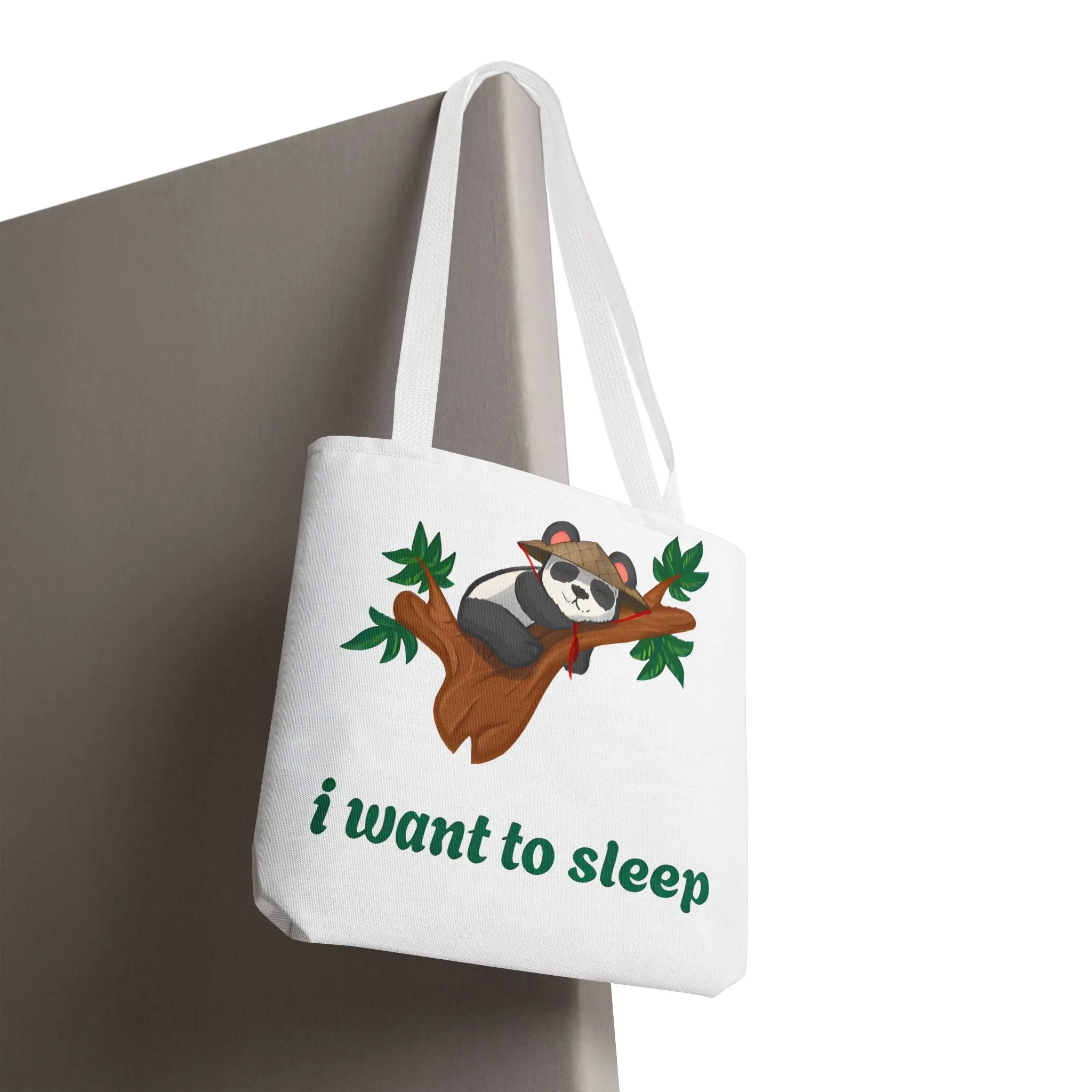 Cute Funny Panda Tote Bag - "Monday Again" Design - Perfect for Animal Lovers