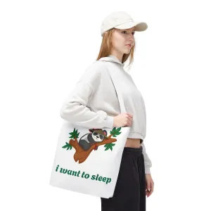 Cute Funny Panda Tote Bag - "Monday Again" Design - Perfect for Animal Lovers
