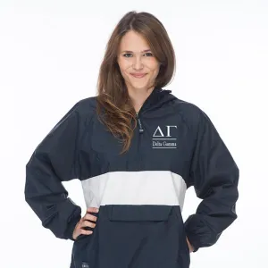Delta Gamma Classic Striped Windbreaker - Lined