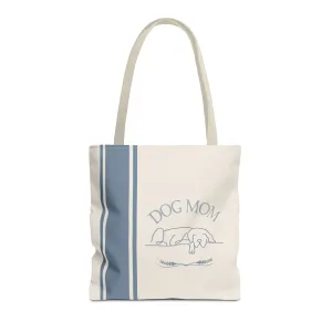 Dog Mom Farmhouse Stripe Design Tote Bag
