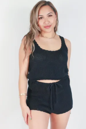 DRAWSTRING CROCHET SHORTS