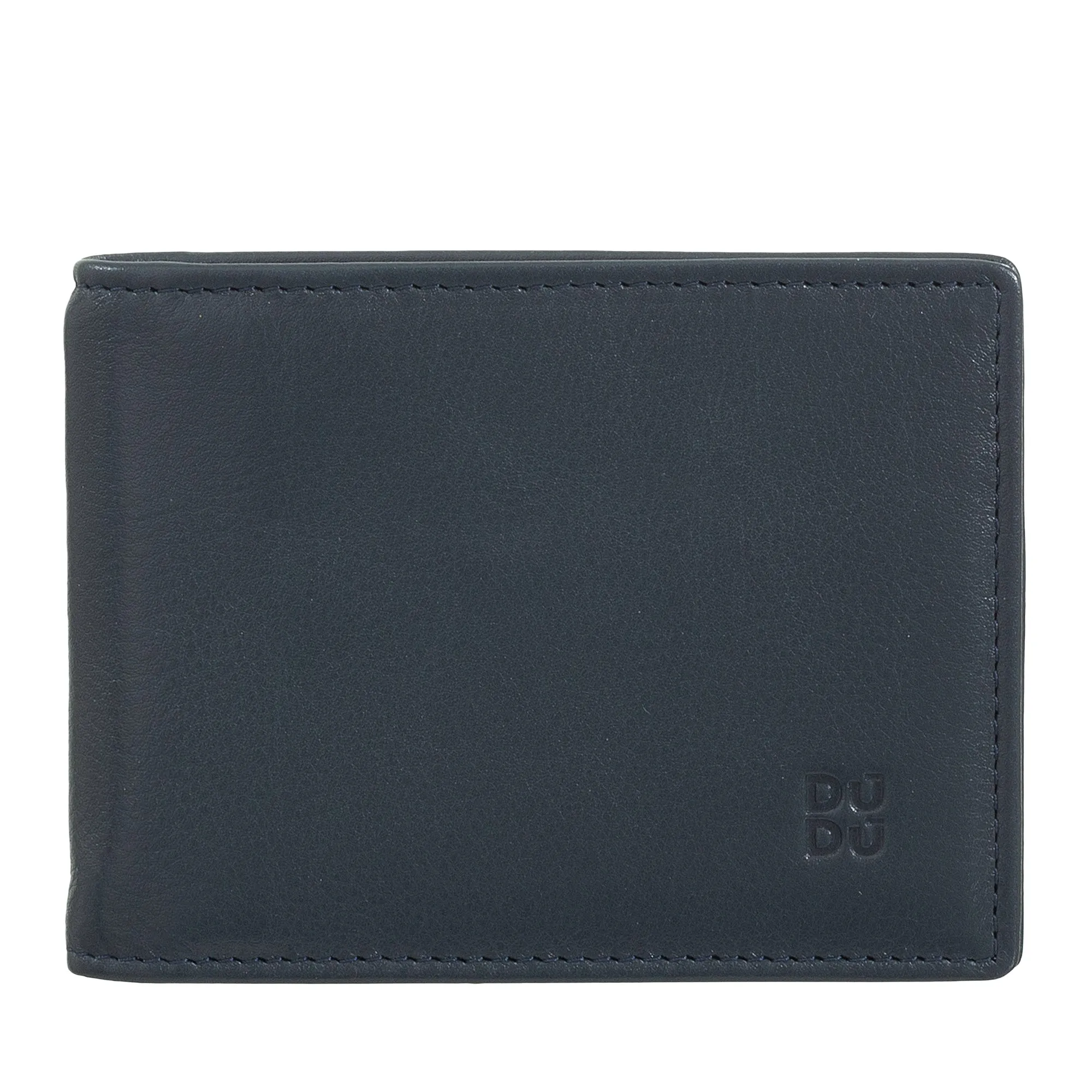 DUDU men's wallet with clip stopsoldi, small compact thin portfolio with rfid protection, credit card holder and rear zip