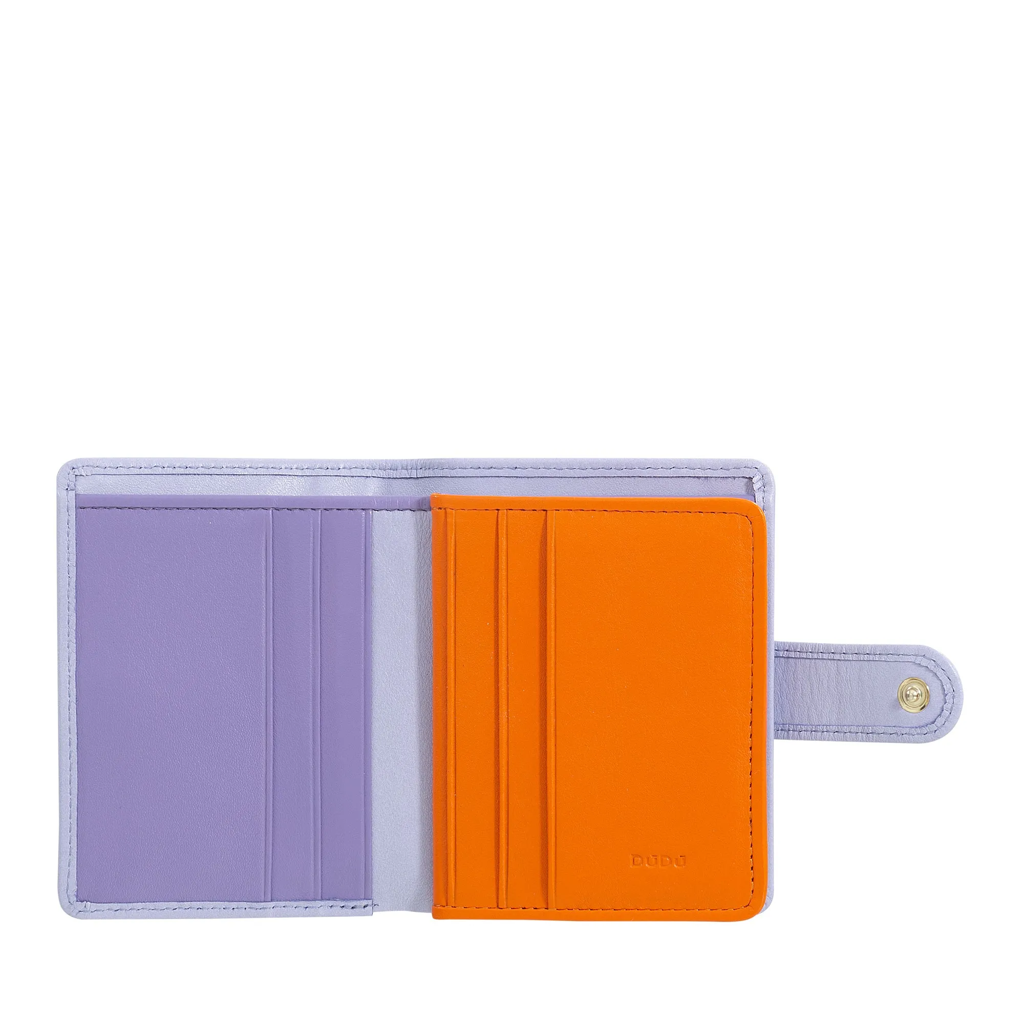 Dudu Women's Wallet in Vera Little Leather Leather Rfid Leather with Crescete Hinge Door Banknotes, External Closure