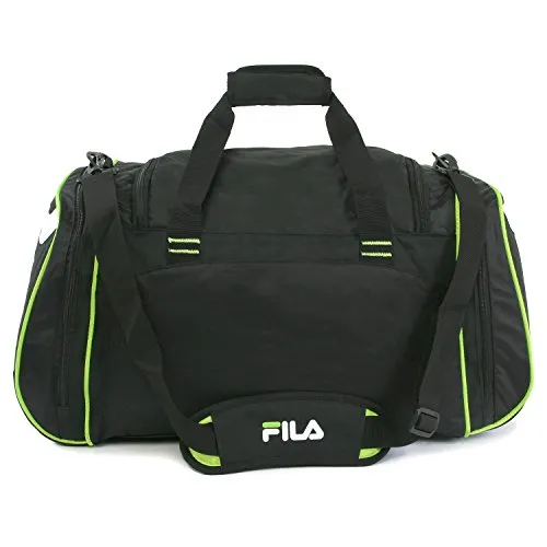Fila Acer 25" Sport Duffel Bag, Black/Neon Green