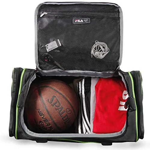 Fila Acer 25" Sport Duffel Bag, Black/Neon Green