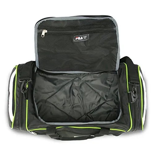 Fila Acer 25" Sport Duffel Bag, Black/Neon Green