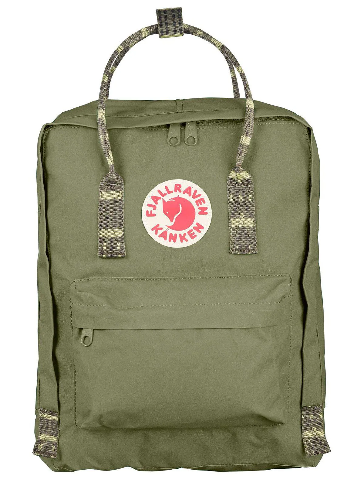 Fjallraven Kanken Classic Backpack Green Folk Pattern