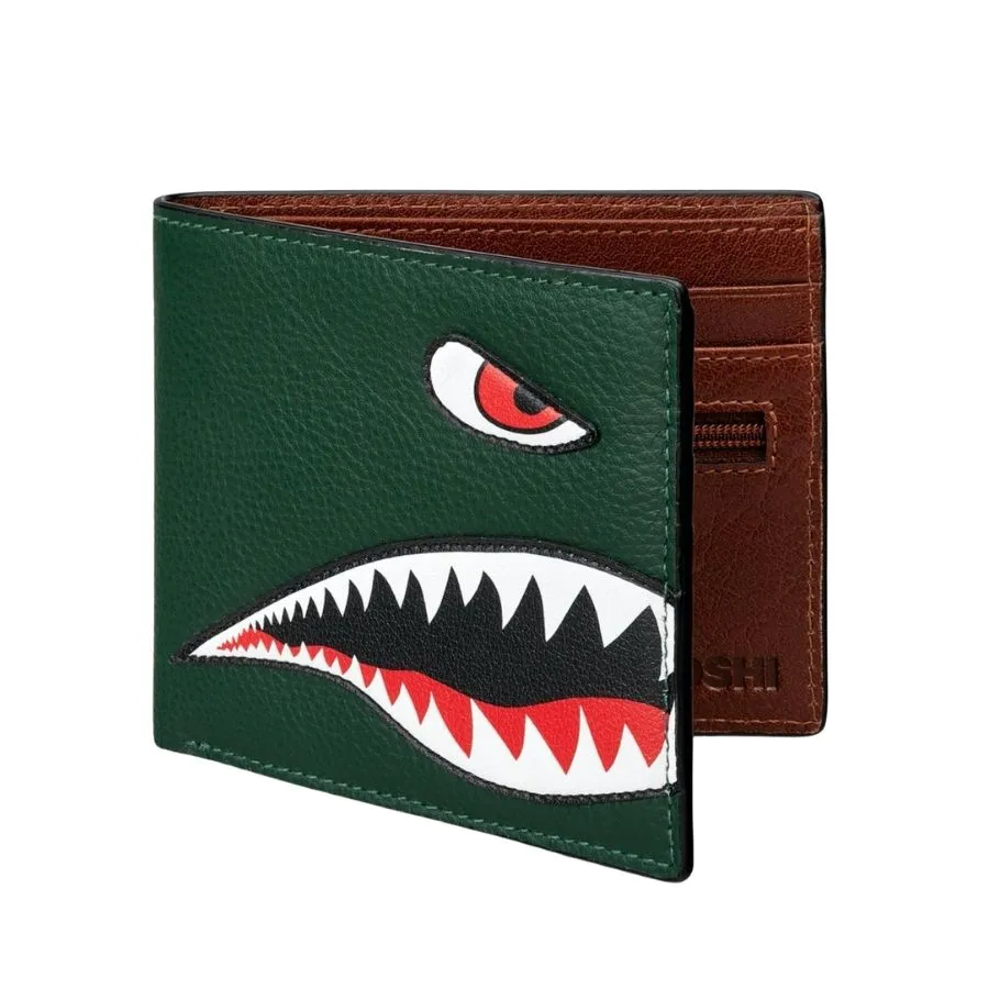 Flying Tigers Shark  Leather Wallet