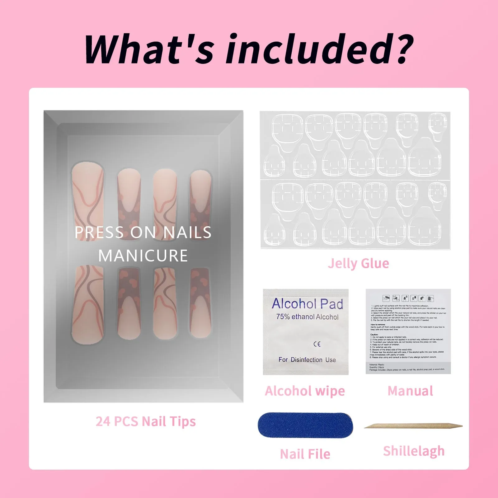 Fofosbeauty 24pcs Press on Nails, Fake Nails, Full Cover Acrylic Nails for Girls Women Kids, Oval Kid Cartoon 3D Star Bow Blue White