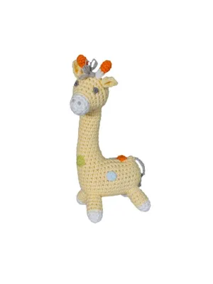 Giraffe Hand Crochet Rattle