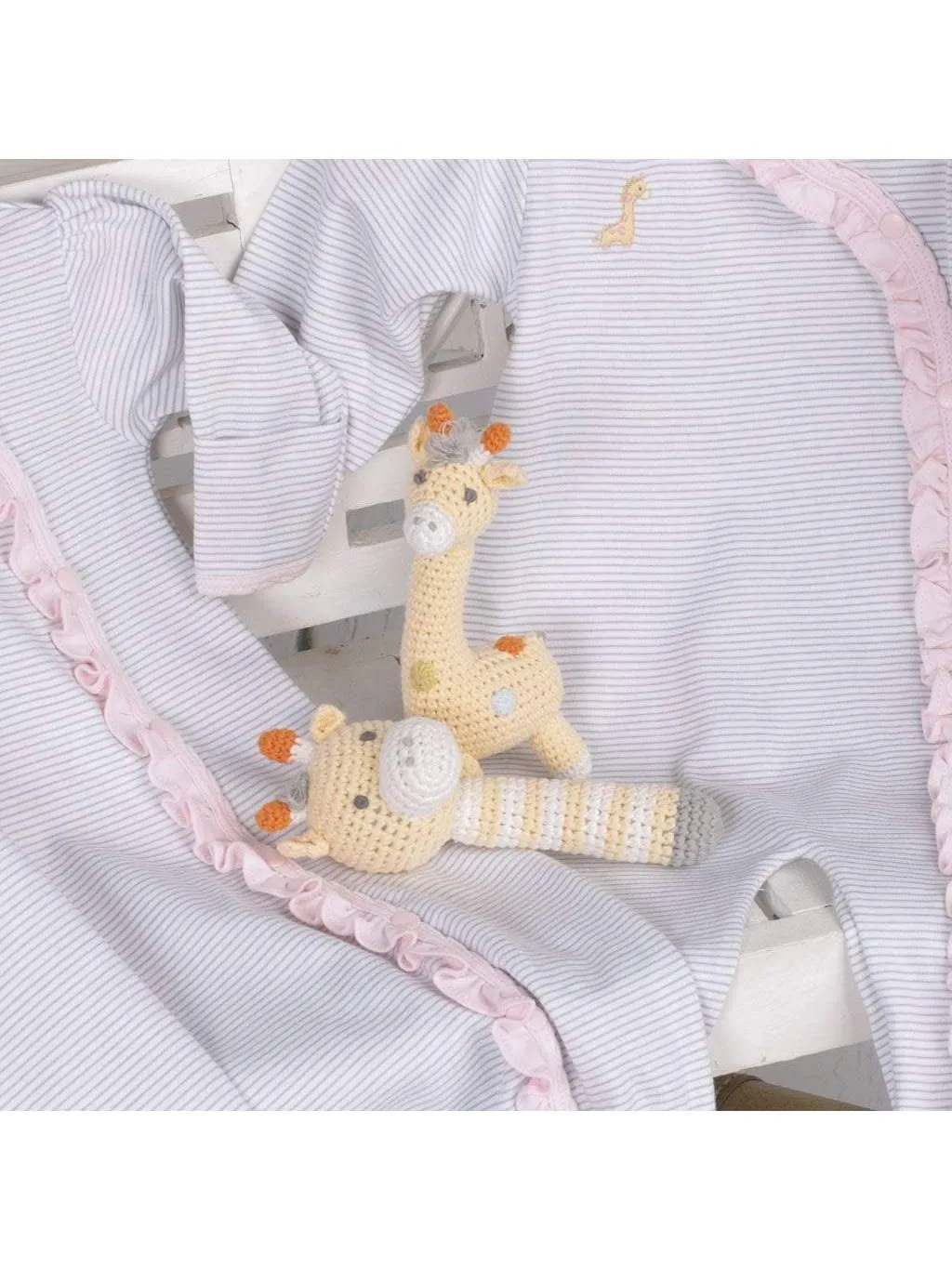 Giraffe Hand Crochet Rattle