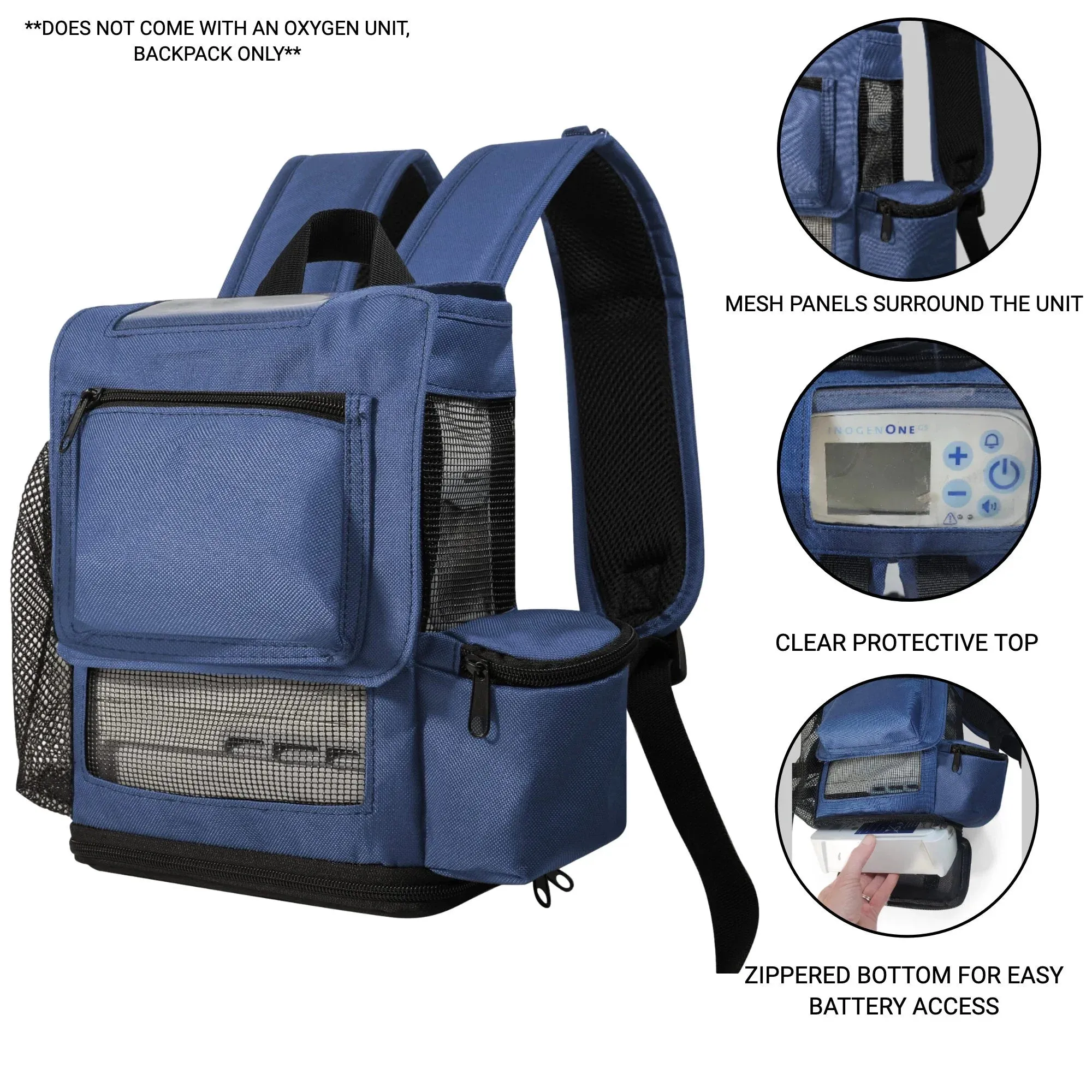 Inogen Rove 6 Lightweight Backpack with Storage for Inogen Rove 6 accessories