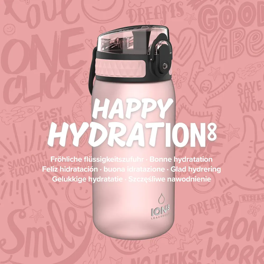 ION8 Pod 400ml BPA Free Water Bottle - Rose
