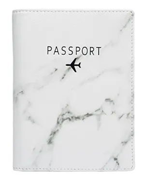 Leotruny Passport Holder Cover Wallet RFID Leather Card Case