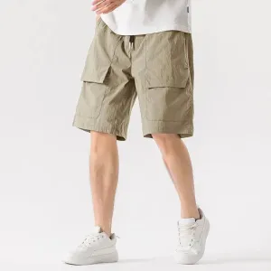 Loose Straight Drawstring Shorts