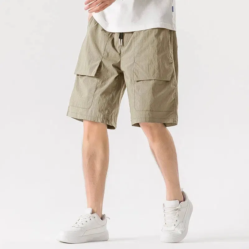 Loose Straight Drawstring Shorts