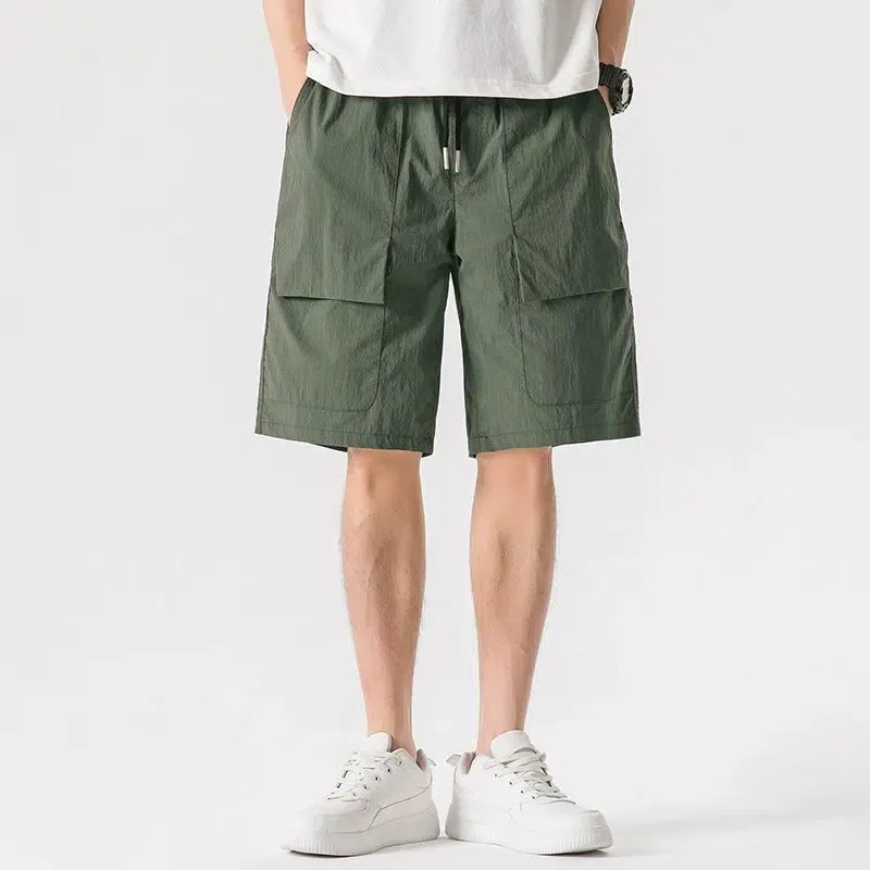Loose Straight Drawstring Shorts