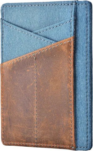 Minimalist Front Pocket Wallet, RFID Blocking Thin Credit Card Holder For Men & Women