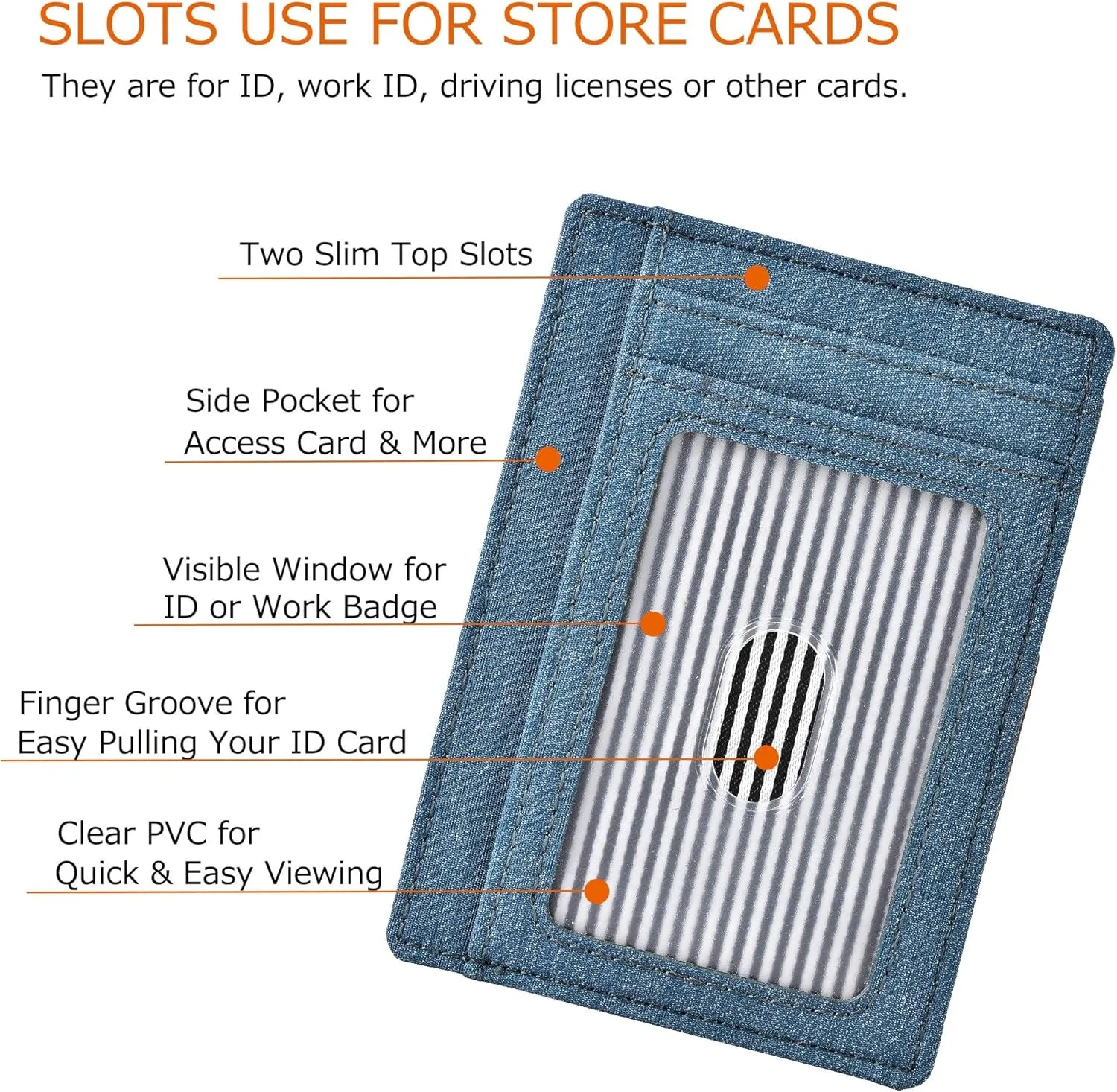 Minimalist Front Pocket Wallet, RFID Blocking Thin Credit Card Holder For Men & Women