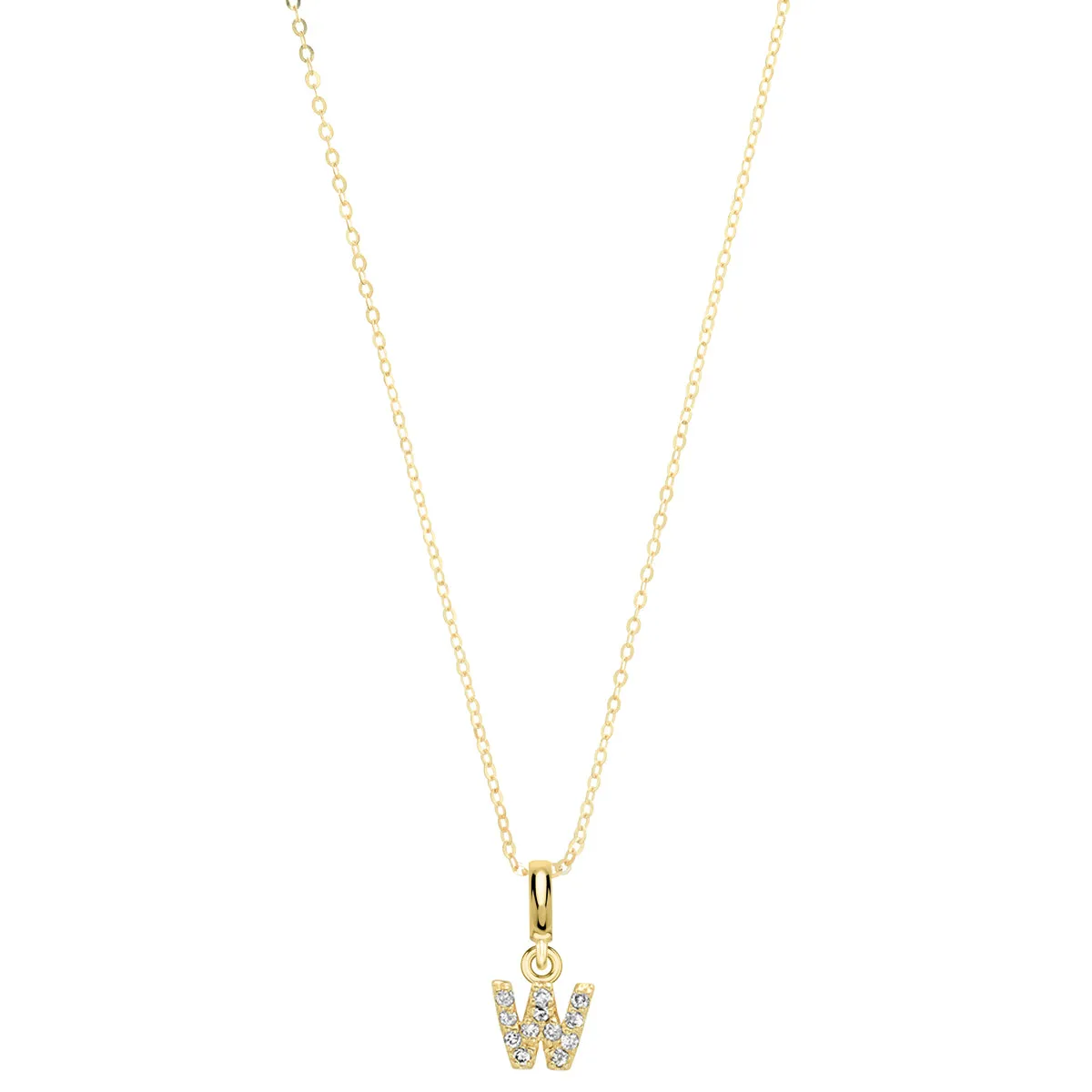 Pave Diamond 14K Gold Mini Initials