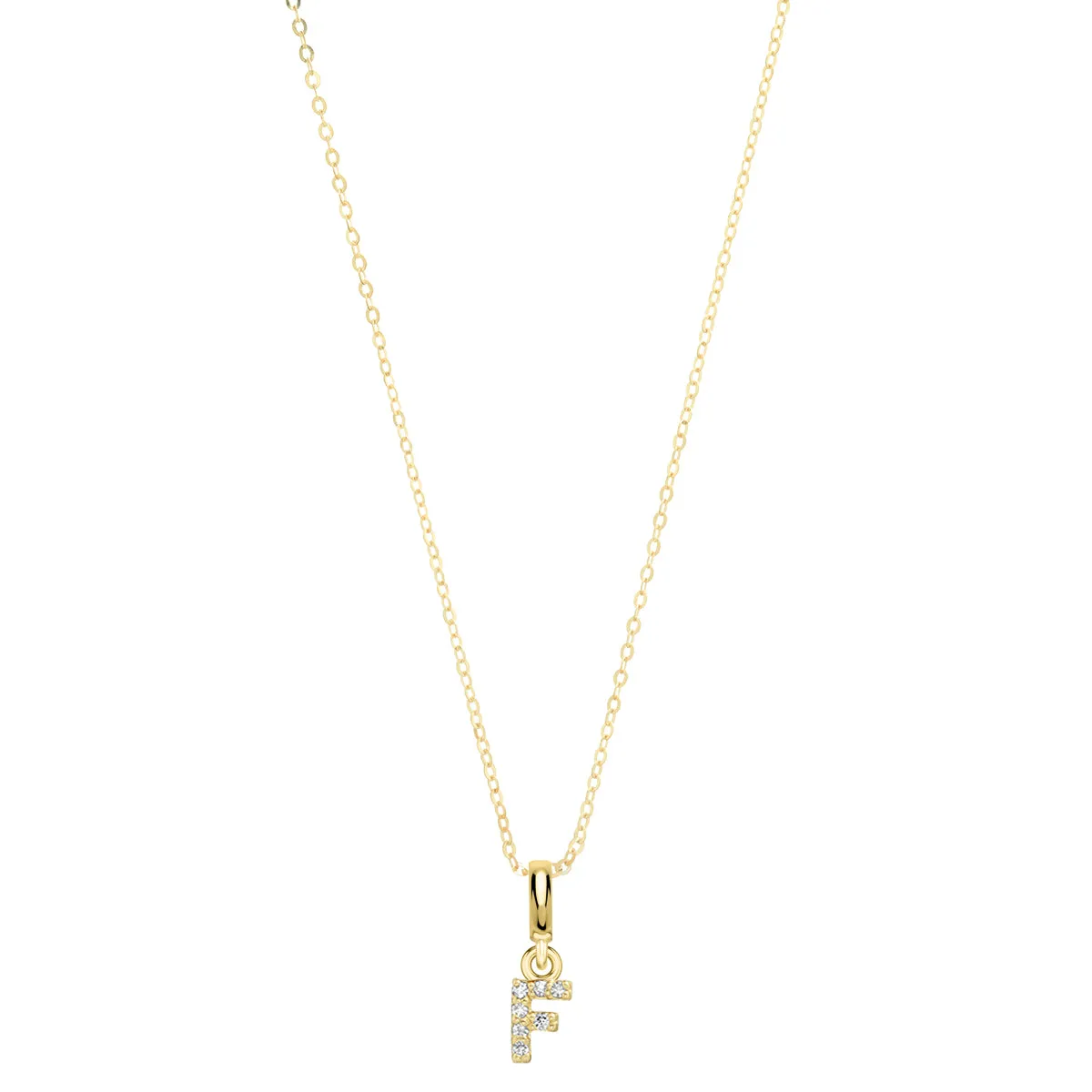 Pave Diamond 14K Gold Mini Initials