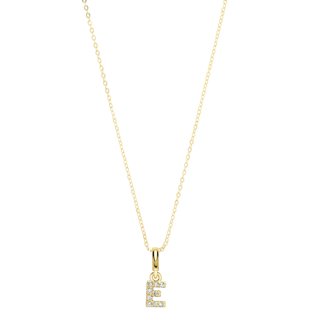 Pave Diamond 14K Gold Mini Initials