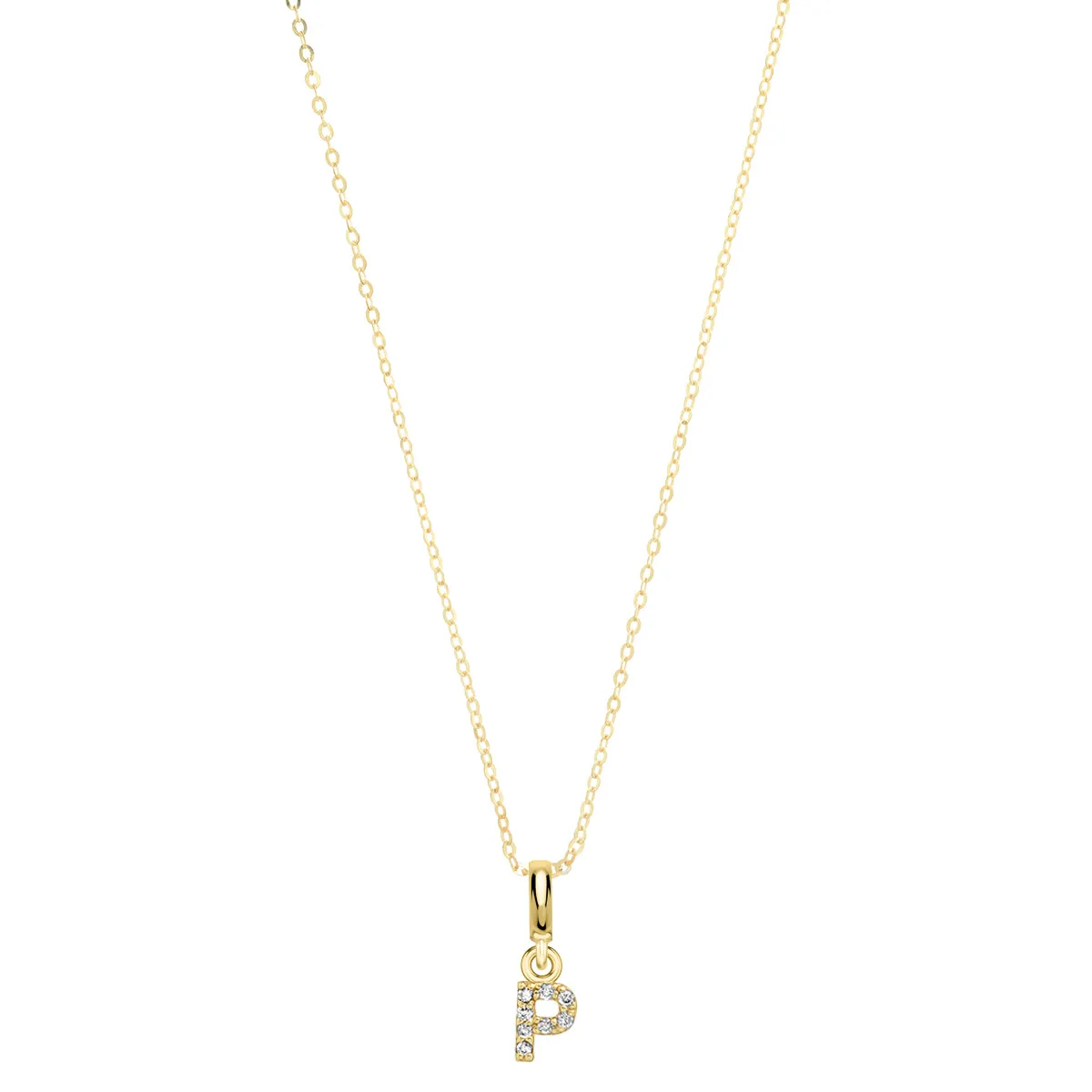 Pave Diamond 14K Gold Mini Initials