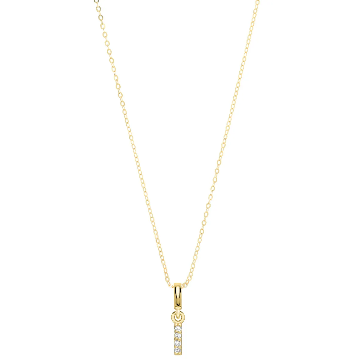 Pave Diamond 14K Gold Mini Initials