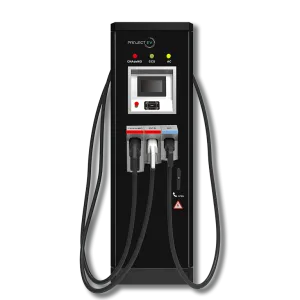 Project EV EVC-AC22S/DC60D 22kW AC /60kW DC Floor Electric Vehicle Charger Three Gun RFID [Type 2/CCS/CCS]
