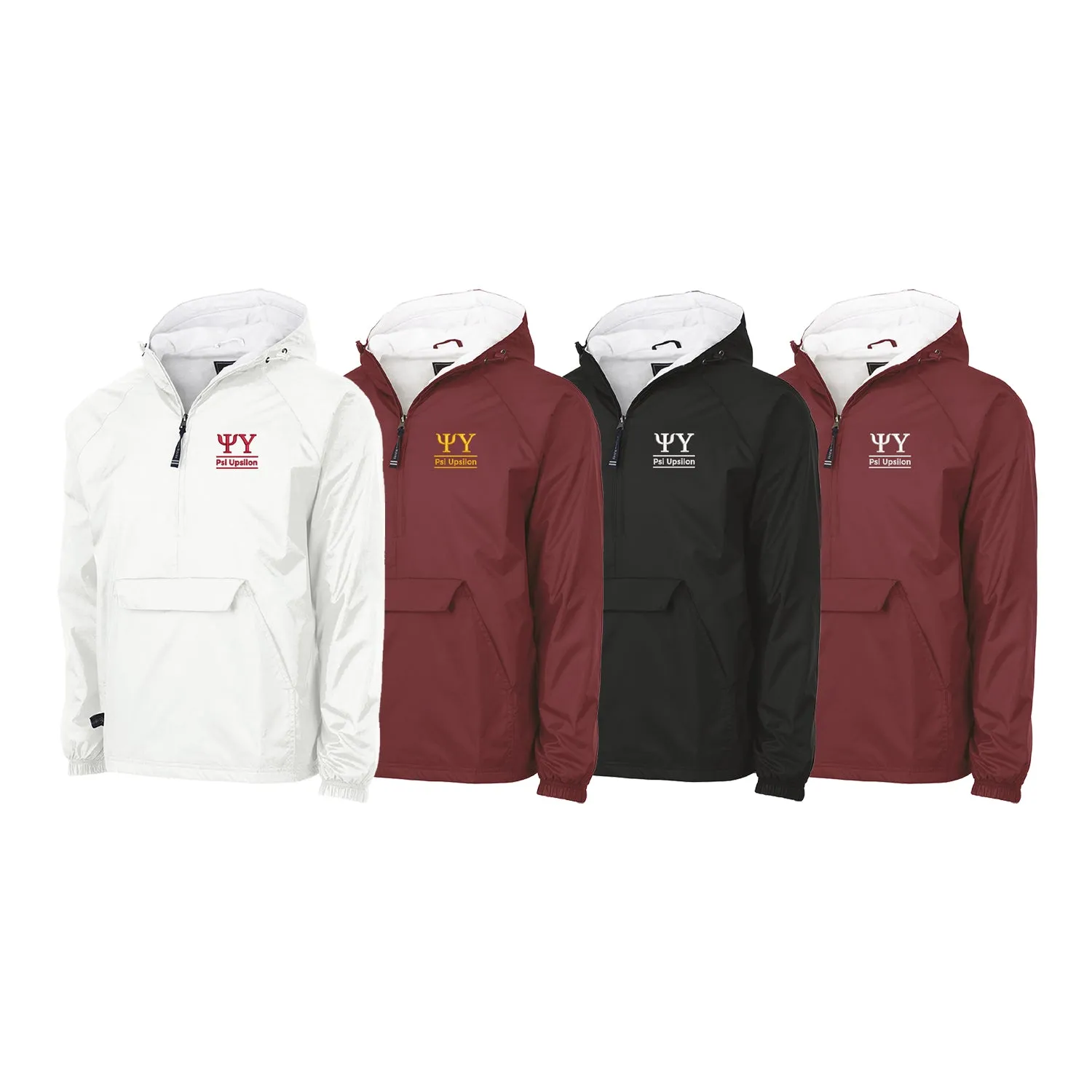 Psi Upsilon Lined Windbreaker - 2 Line Design