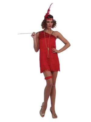 Red Dazzle Flapper Costume Size Std