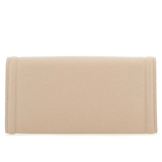 Salvatore Ferragamo Vara Bow Long Wallet in Macadamia Beige