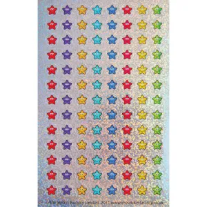 Sparkly Mini Star Stickers - 12mm pk 208