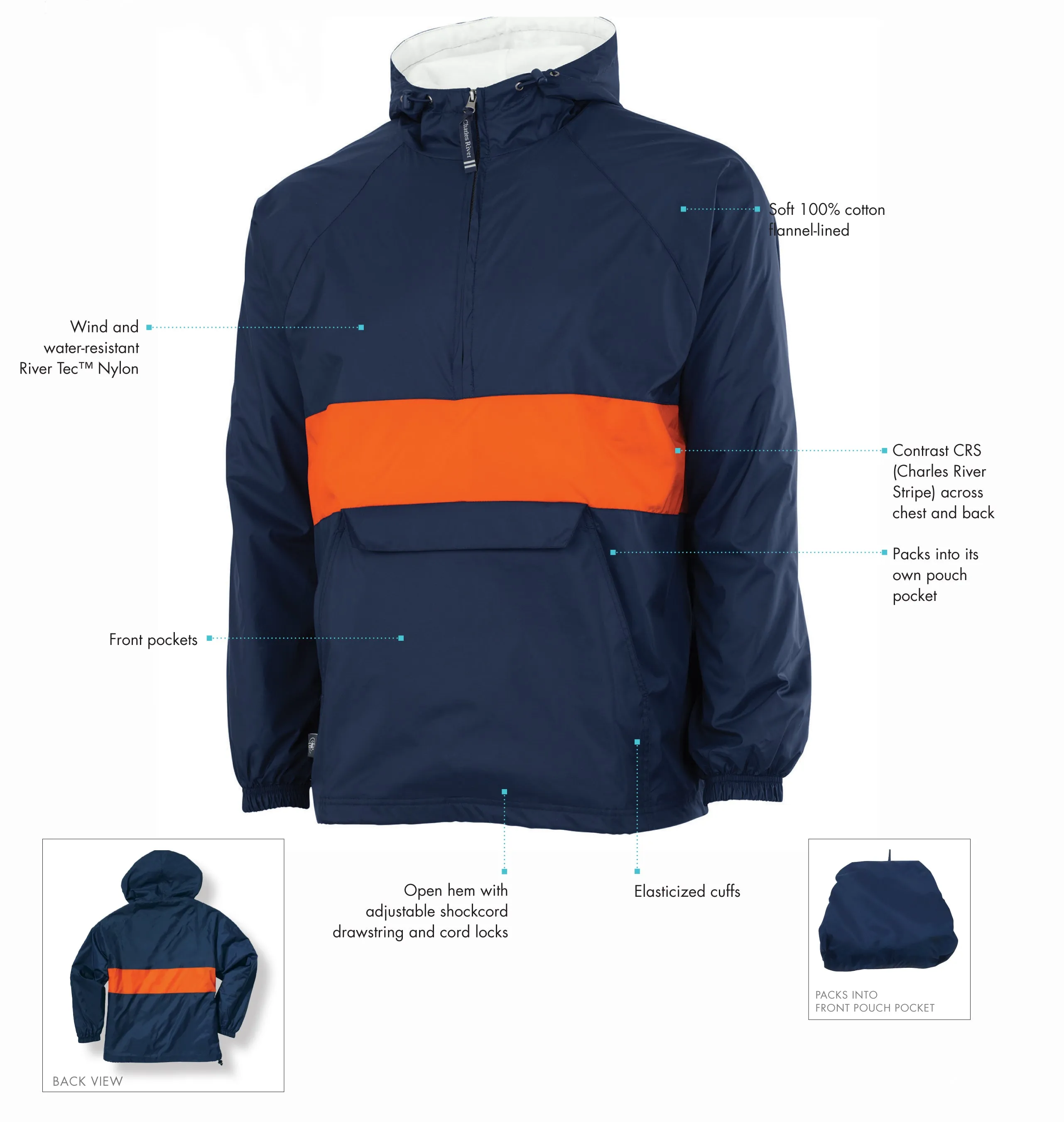 Tau Kappa Epsilon Rugby Striped Lined Windbreaker