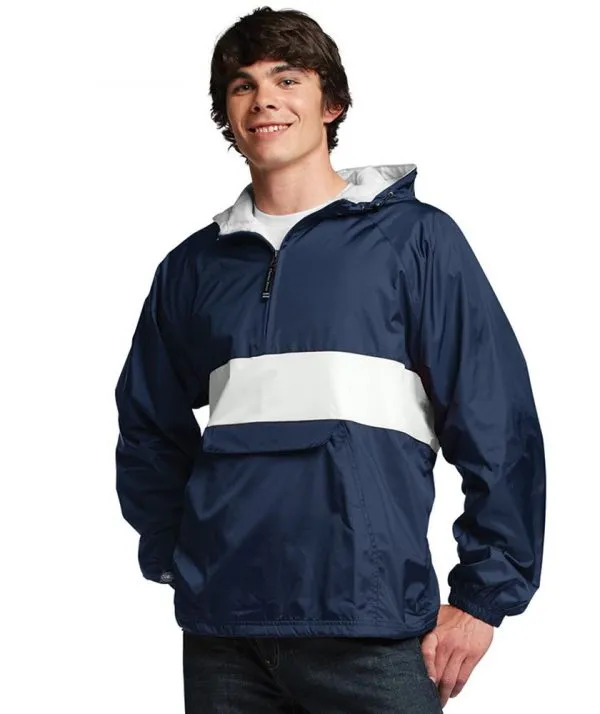 Theta Tau Rugby Striped Lined Windbreaker