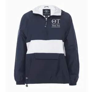 Theta Tau Rugby Striped Lined Windbreaker
