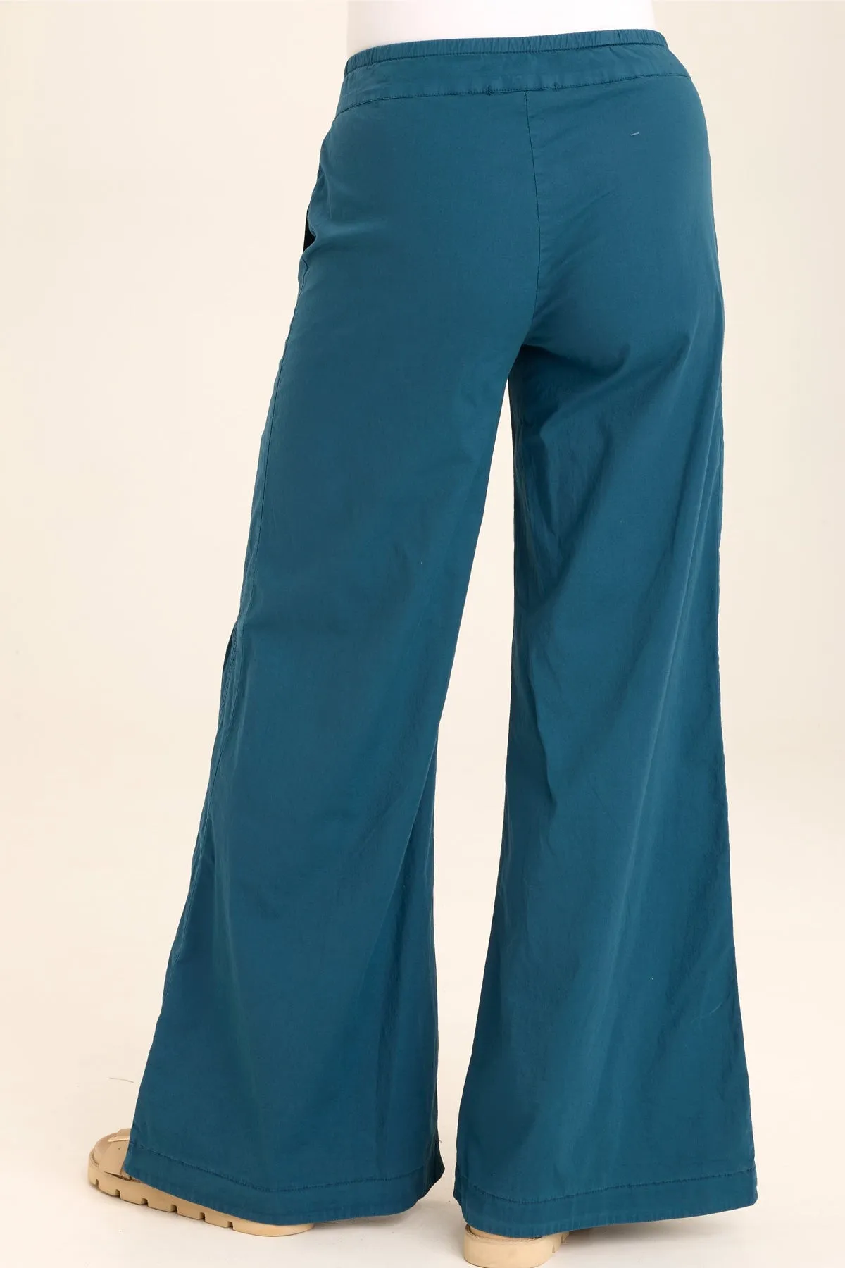 Tiered Wide Leg Drawstring Flare Ruched Pant