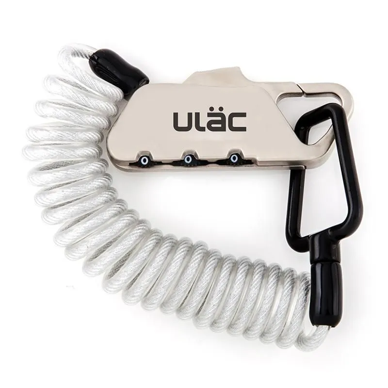 ULAC Lock Piccadilly Carabiner   Cable Combo 4mm x 120cm Silver