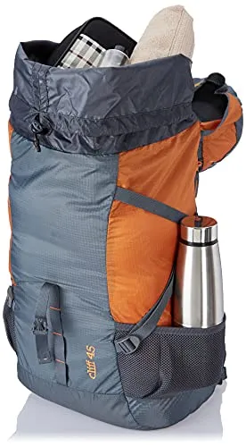 Wildcraft 45 Ltrs Grey and Orange Rucksack (8903338073864), Large