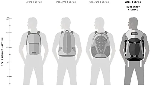 Wildcraft 45 Ltrs Grey and Orange Rucksack (8903338073864), Large